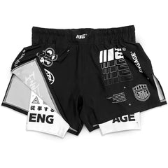 Engage Engage Billboard 2-in-1 Fight Shorts - Black