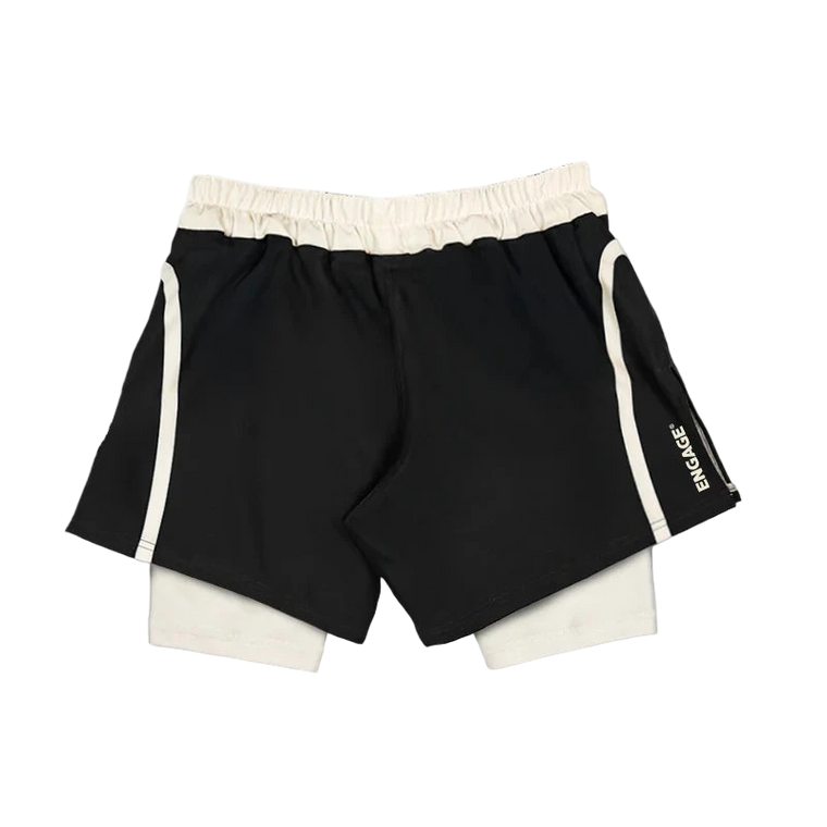 Engage Invictus 2-in-1 Hybrid Shorts - Black