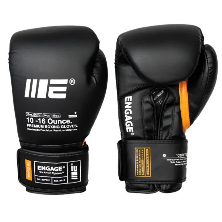 Engage Engage W.I.P Series Black Velcro Boxing Gloves