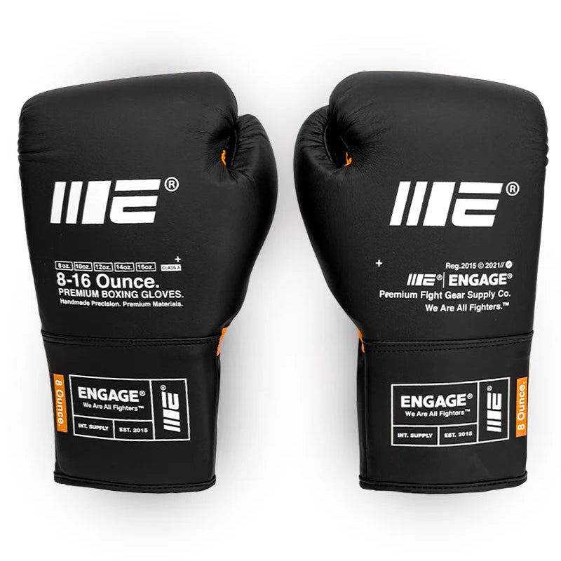Engage Engage W.I.P Series Boxing Gloves Lace Up - Black