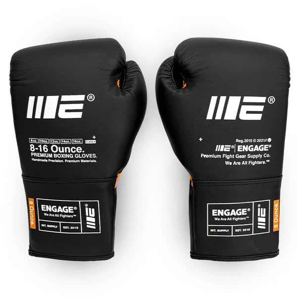 Engage Engage W.I.P Series Boxing Gloves Lace Up - Black