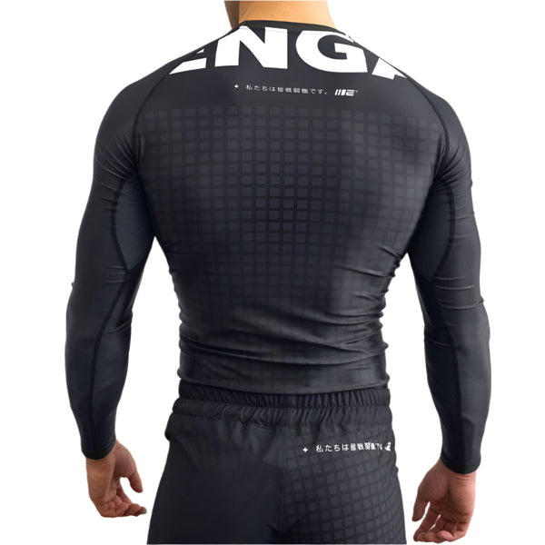 Engage Longsleeve Rash Guard Engage Grid Tech Black Long Sleeve Rash Guard