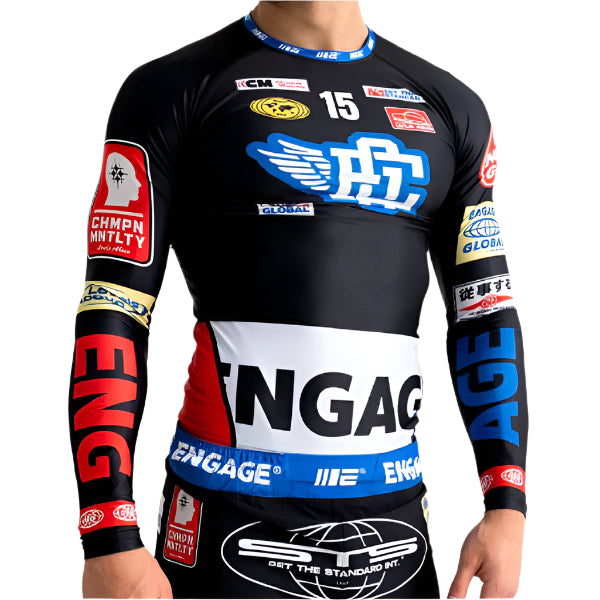 Engage Longsleeve Rash Guard Engage Racer Long Sleeve Rash Guard - Black