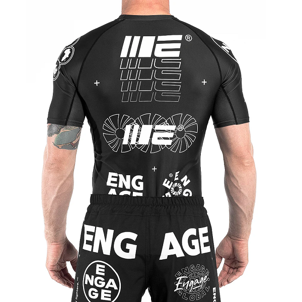 Engage Short Sleeve Rashguards Engage Billboard SS Rash Guard - Black