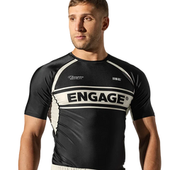 Engage Short Sleeve Rashguards Engage Invictus Short Sleeve Rash Guard - Black