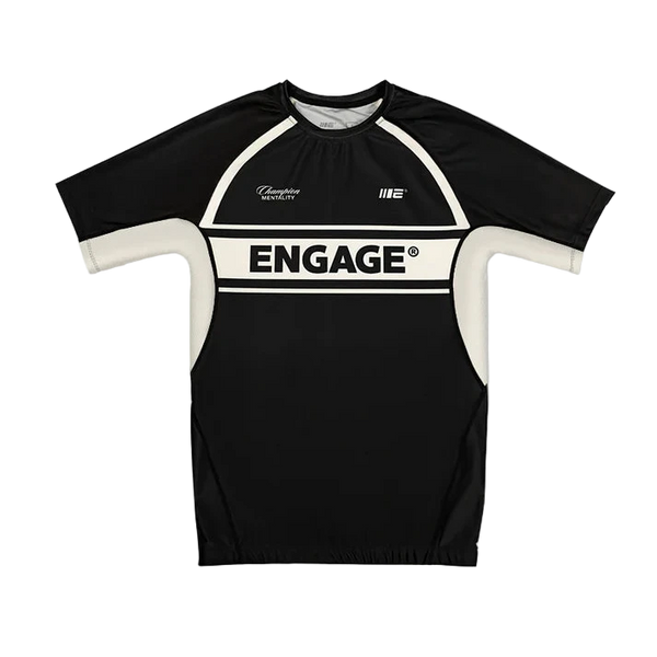 Engage Short Sleeve Rashguards Engage Invictus Short Sleeve Rash Guard - Black