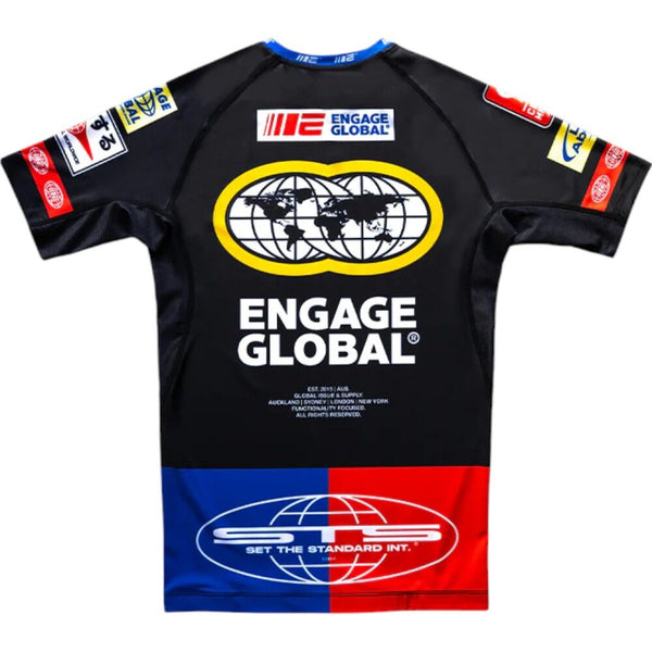 Engage Short Sleeve Rashguards Engage Racer Short Sleeve Rash Guard - Black