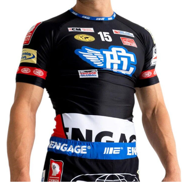Engage Racer Short Sleeve Rash Guard - Black