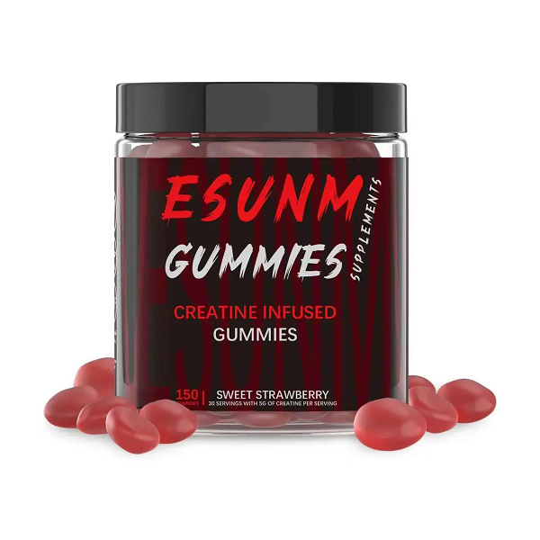 Esunm Supplements Creatine Sugar Free Gummies Strawberry 150