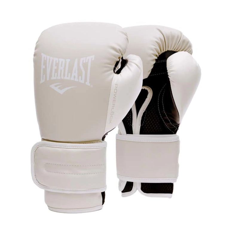 Everlast Powerlock2 Training Boxing Gloves - Sable/White