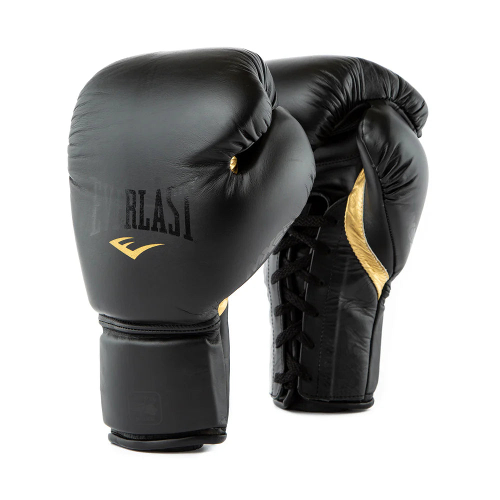 Everlast Boxing Gloves Black/Gold / 12oz Everlast Mx2 Pro Training Boxing Gloves Lace Up