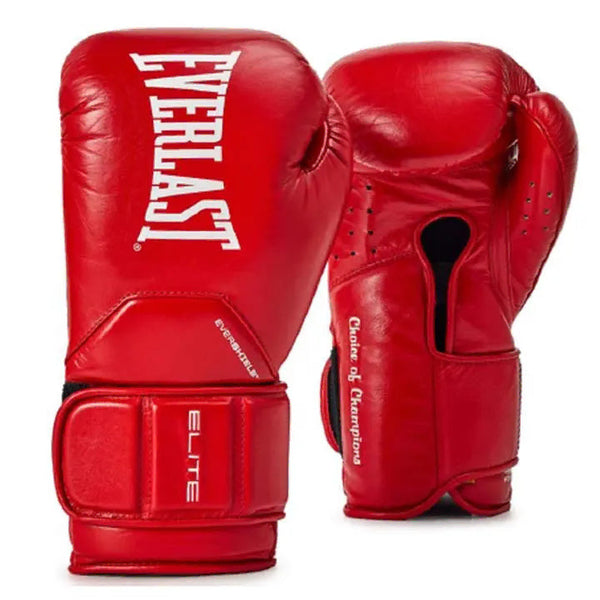 Everlast Boxing Gloves Everlast Elite Pro Leather Training Boxing Gloves - Red