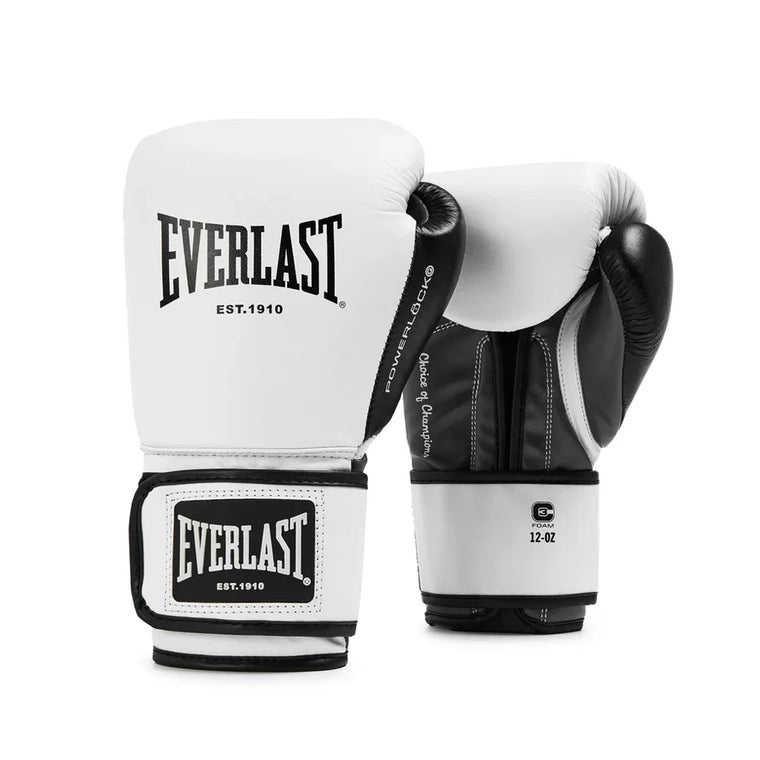 Everlast Powerlock OG Advanced Boxing Gloves - White/Black/Grey