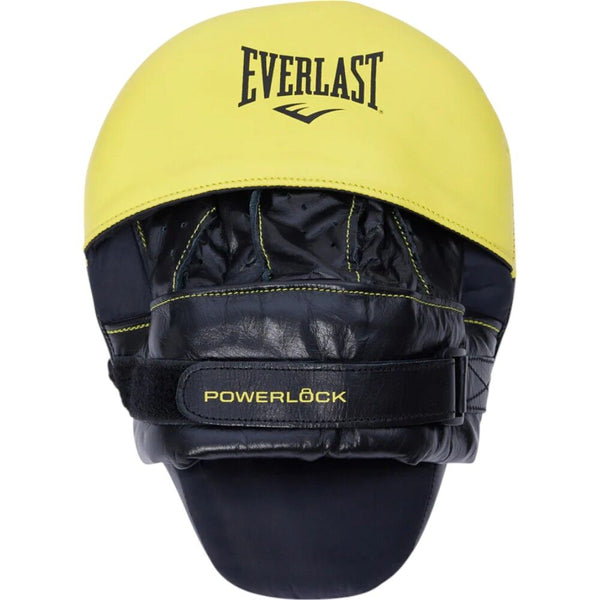 Everlast FOCUS MITTS Everlast Pro Powerlock Leather Boxing Focus Mitts - Yellow/Black