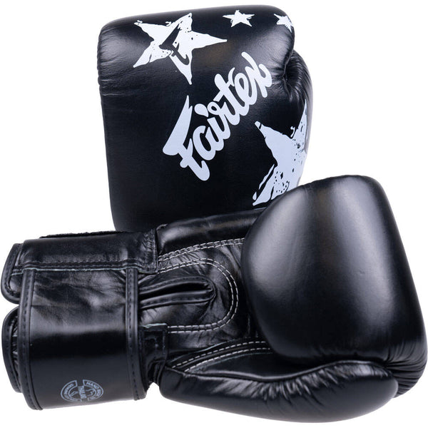 Fairtex Boxing Gloves FAIRTEX Nation Print Boxing Gloves BGV1 - Black