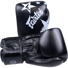 Fairtex Boxing Gloves FAIRTEX Nation Print Boxing Gloves BGV1 - Black