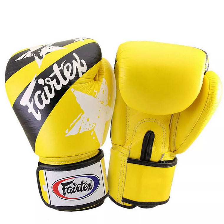 FAIRTEX Nation Print Boxing Gloves BGV1 - Yellow