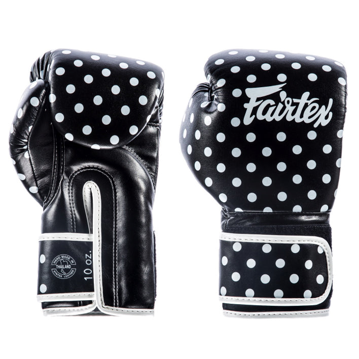 FAIRTEX Polka Dot Boxing Gloves BGV14BP - Black