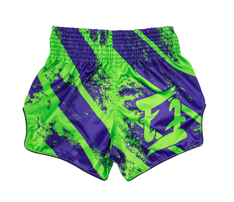 Fairtex Muay Thai Shorts FAIRTEX - Street King Muay Thai Shorts - Green/Purple (BS1928)