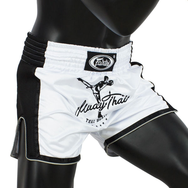 Fairtex Muay Thai Shorts Fairtex White Slim Cut Muay Thai Boxing Shorts BS1707