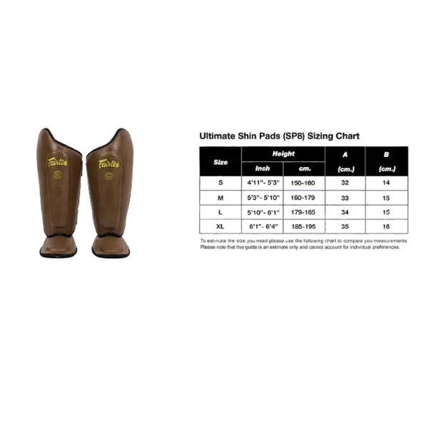 Fairtex Shin Guards Fairtex Ultimate Shin Guards SP8 - Brown