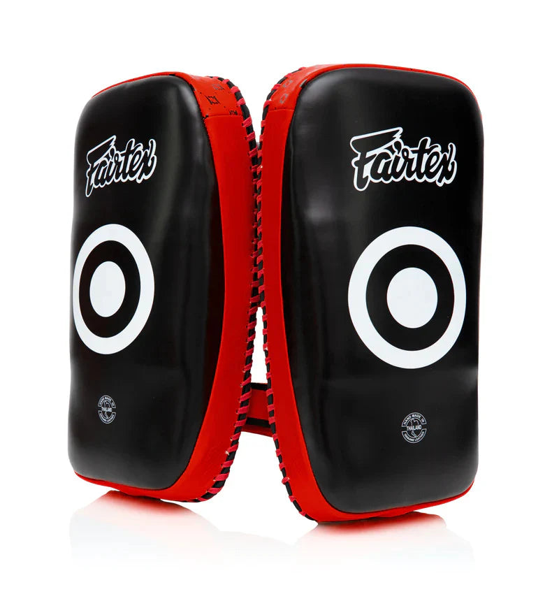 Fairtex Thai Pads Fairtex Curved Thai Kick Pads KPLC2 - Black/Red