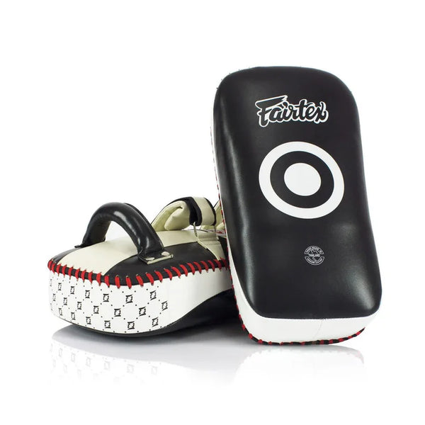 Fairtex Thai Pads Fairtex Curved Thai Kick Pads KPLC2 - Black/White