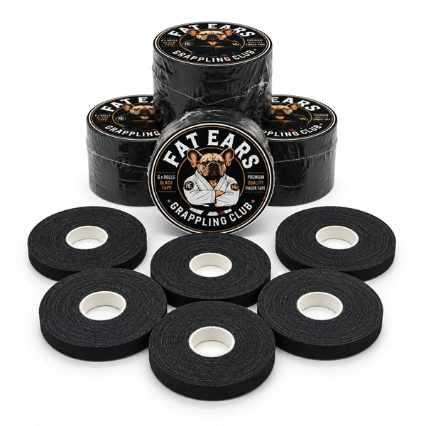 Fat Ears Grappling Club Finger Tape Fat Ears Grappling Club Finger Tape 6 Rolls Black