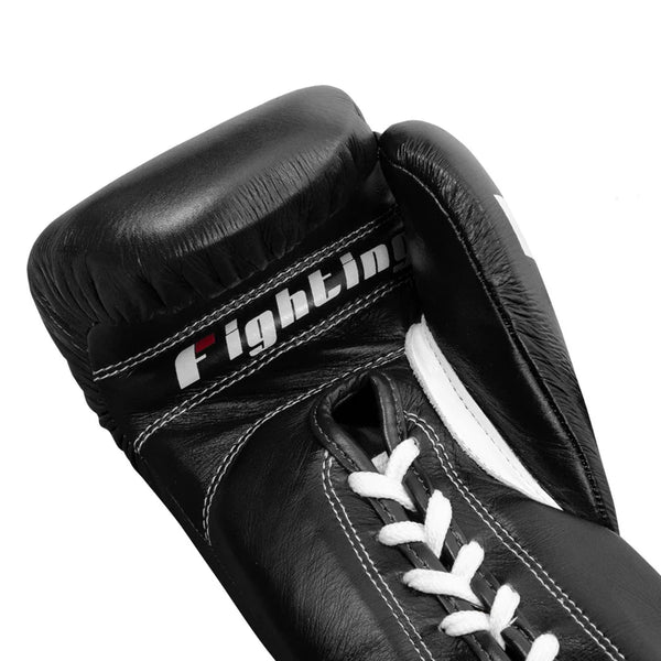 Fighting Sports Boxing Gloves Lace Up Fighting Black Certified Pro Fight Gloves II