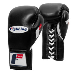 Fighting Sports Boxing Gloves Lace Up Fighting Black Certified Pro Fight Gloves II