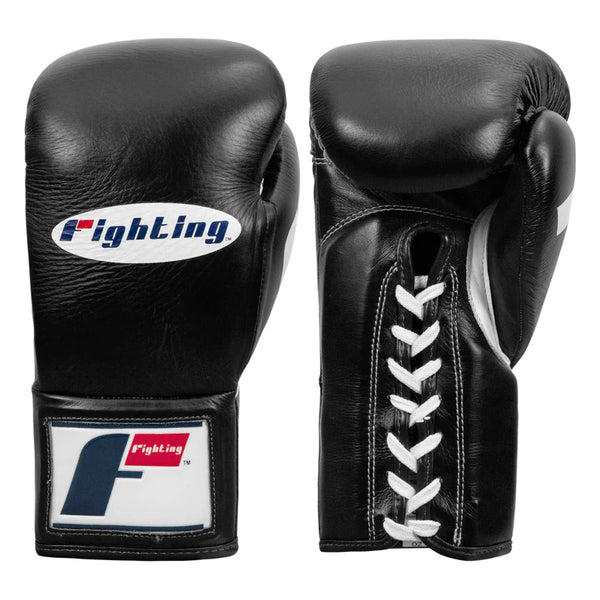 Fighting Sports Boxing Gloves Lace Up Fighting Black Certified Pro Fight Gloves II