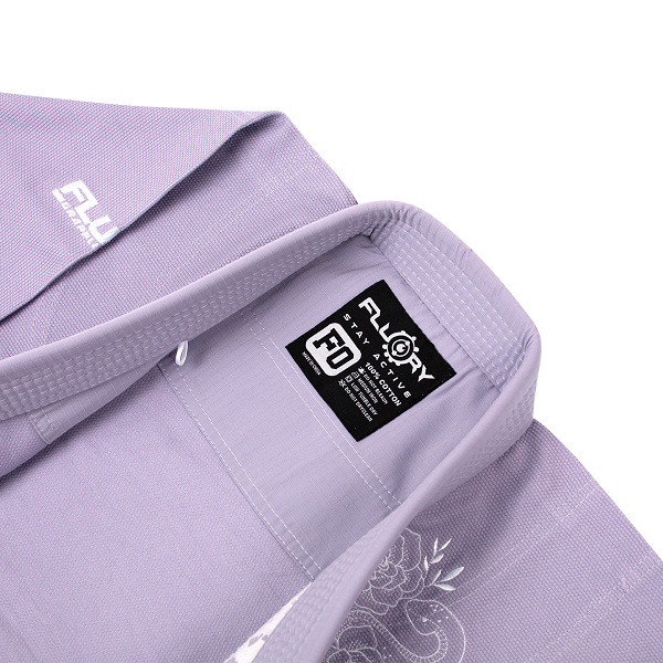 Fluory BJJ BJJ Female Fluory Grappling Snakes & Roses BJJ Gi Light Purple