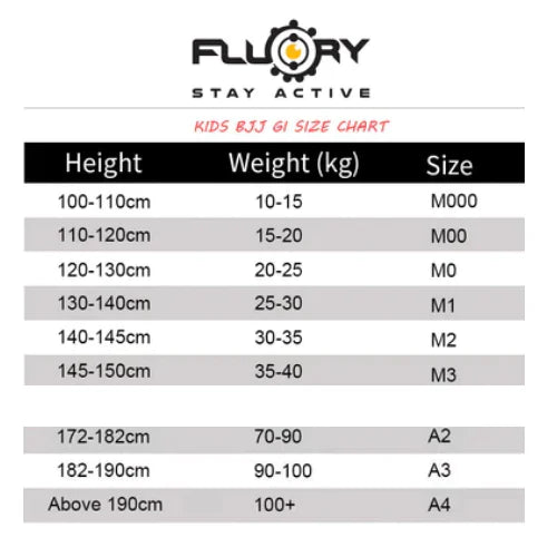 Fluory BJJ BJJ Kids Fluory Grappling Jiu Jitsu Kids Gi