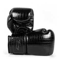 Fluory Muay Thai Boxing Gloves Fluory Crocodile Boxing Gloves Black