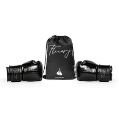 Fluory Muay Thai Boxing Gloves Fluory Crocodile Boxing Gloves Black