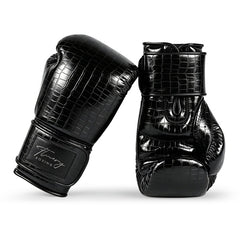 Fluory Muay Thai Boxing Gloves Fluory Crocodile Boxing Gloves Black