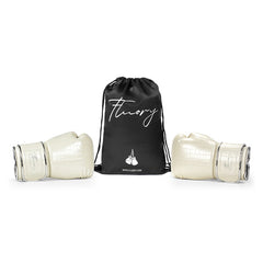 Fluory Muay Thai Boxing Gloves Fluory Crocodile Boxing Gloves Cream