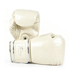 Fluory Muay Thai Boxing Gloves Fluory Crocodile Boxing Gloves Cream