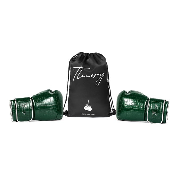 Fluory Muay Thai Boxing Gloves Fluory Crocodile Boxing Gloves Green