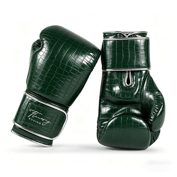 Fluory Muay Thai Boxing Gloves Fluory Crocodile Boxing Gloves Green