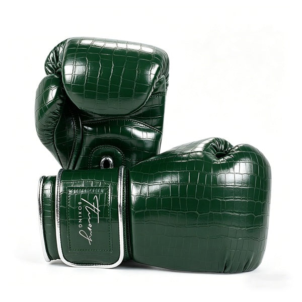 Fluory Muay Thai Boxing Gloves Fluory Crocodile Boxing Gloves Green