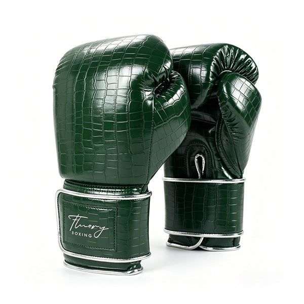 Fluory Muay Thai Boxing Gloves Fluory Crocodile Boxing Gloves Green