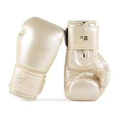 Fluory Muay Thai Boxing Gloves Fluory Luxury Boxing Gloves Champange Gold