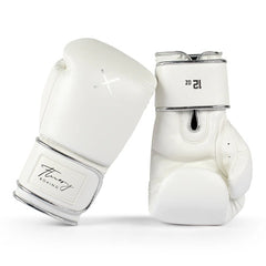 Fluory Muay Thai Boxing Gloves Fluory Premium Boxing Gloves White