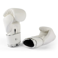 Fluory Muay Thai Boxing Gloves Fluory Premium Boxing Gloves White