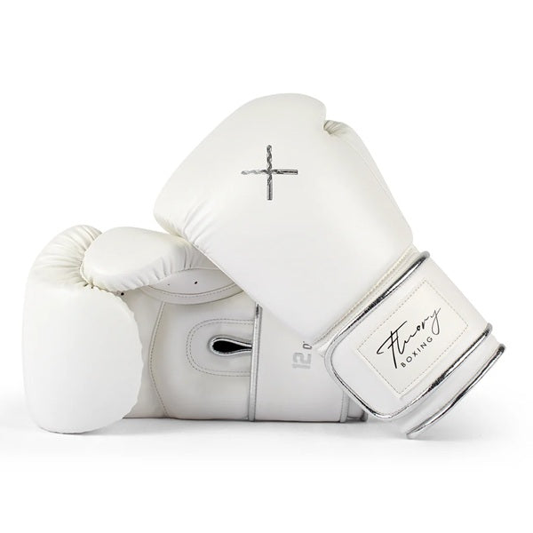Fluory Premium Boxing Gloves White