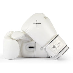 Fluory Muay Thai Boxing Gloves Fluory Premium Boxing Gloves White
