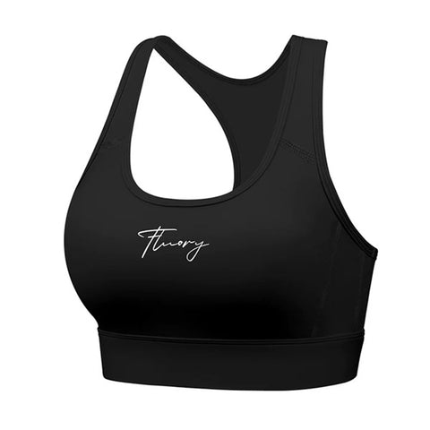 Fluory Muay Thai Compression Wear Fluory Womens Sports Top Black