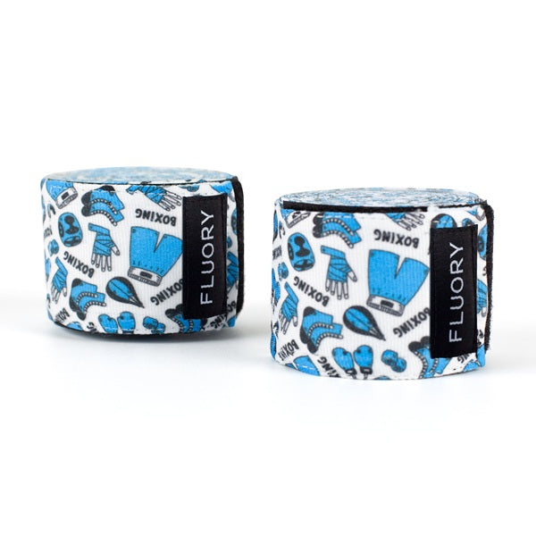 Fluory Muay Thai Hand Wraps & Accessories Fluory Boxing Life Hand Wraps Blue 5m