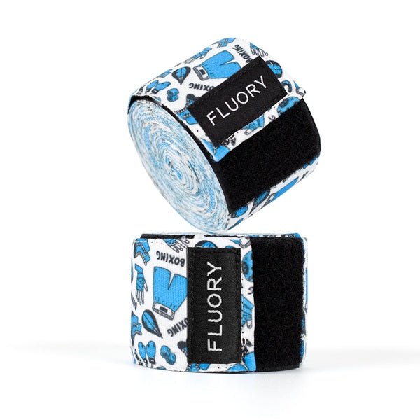 Fluory Boxing Life Hand Wraps Blue 5m